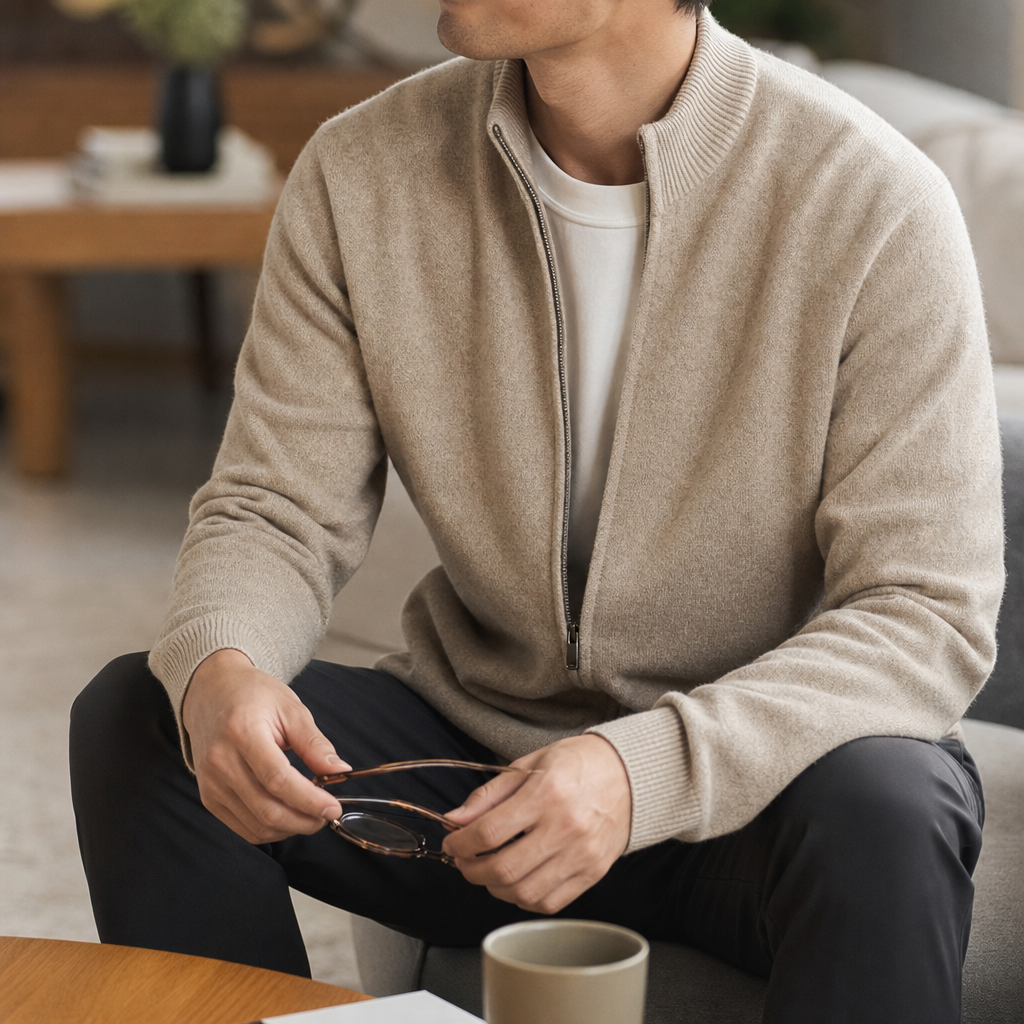 Merino Crest Cardigan