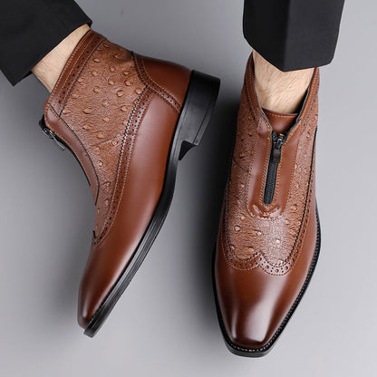 Belmont Ostrich Leather Boots