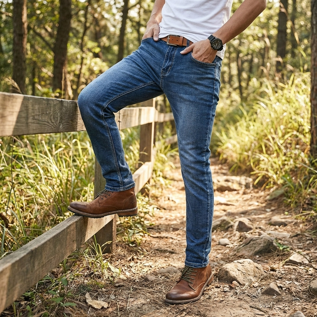 Hayes & Hollow Stretch-Denim Jeans