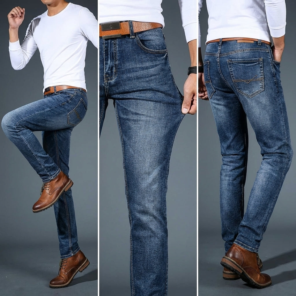 Hayes & Hollow Stretch-Denim Jeans
